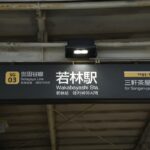 若林駅上りホーム総合案内板・駅名標・アストロノオト駅名看板／2024年10月6日 若林駅