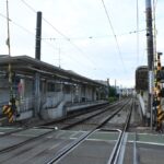 宮の坂駅下りホーム入口（三軒茶屋方）／2025年8月16日 宮の坂駅