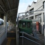 宮の坂駅下りホーム入口（三軒茶屋方）／2025年8月16日 宮の坂駅