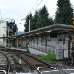上町駅上りホーム全景（下高井戸方）／2025年8月16日 上町駅