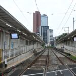 （旧）宮ノ坂停留場下りホーム跡／2025年2月3日 宮の坂〜山下間