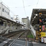 松陰神社前駅全景（三軒茶屋方）／2025年8月16日 松陰神社前駅
